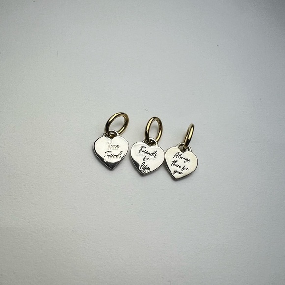 New Pandora Two-tone Splittable Friendship Triple Dangle Charm 925 sterling - Picture 5 of 7